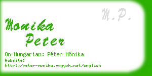 monika peter business card