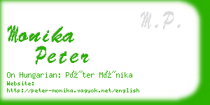 monika peter business card